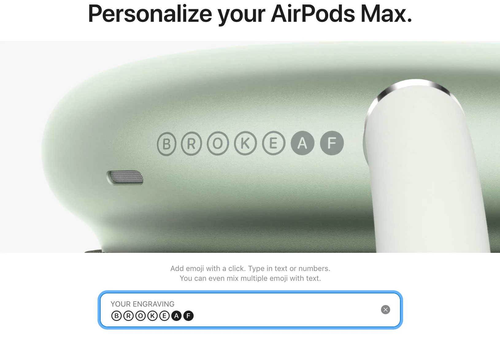 airpods max engraving