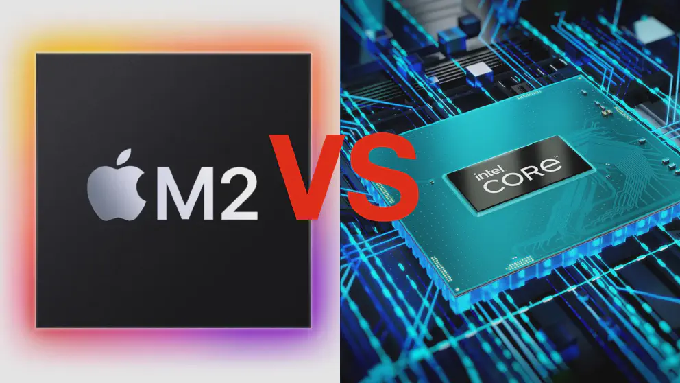 Apple M2 vs 12th Generation Intel i7 and i5 HX
