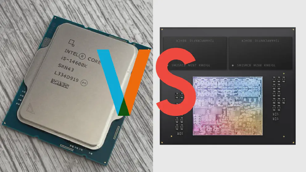 Apple M3 vs Intel Core i5-14600K 
